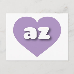 Arizona lavender heart - I love az Postcard