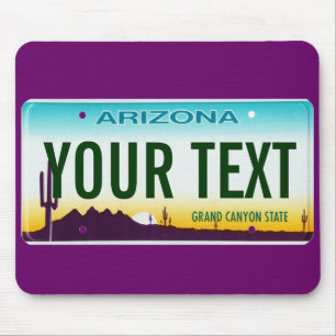 Arizona license plate mouse pad