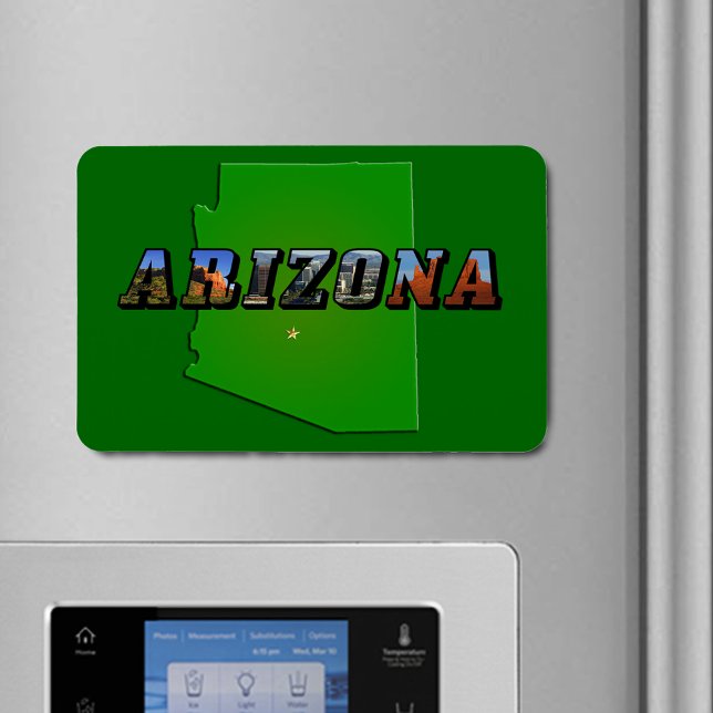 Arizona Map and Picture Text Magnet (Arizona Map and Picture Text Flexible Magnet)
