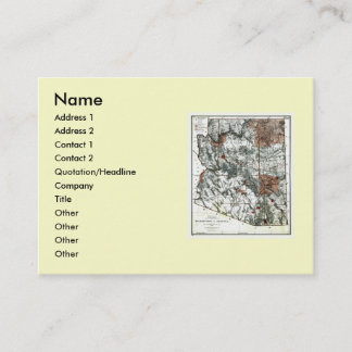 Arizona Map and State Flag Business Card