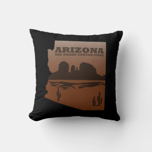 Arizona map Grand Canyon landscape Cushion