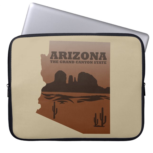 Arizona map Grand Canyon landscape Laptop Sleeve (Front)