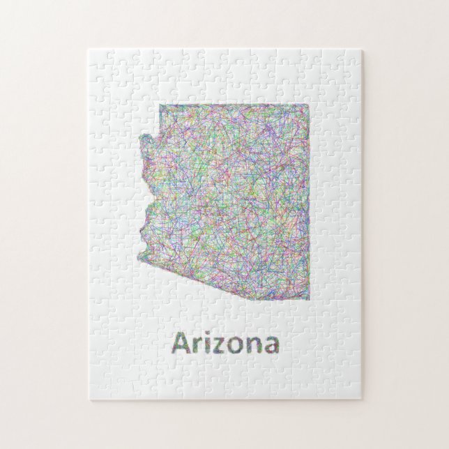 Arizona map jigsaw puzzle (Vertical)