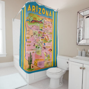 Arizona Map Shower Curtain