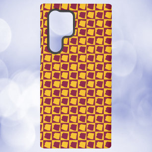 Arizona Maroon and Gold Chequerboard Pattern Samsung Galaxy Case