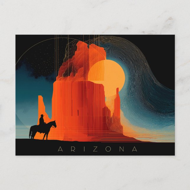 Arizona, Monument Valley, Minimalist Style Postcard (Front)