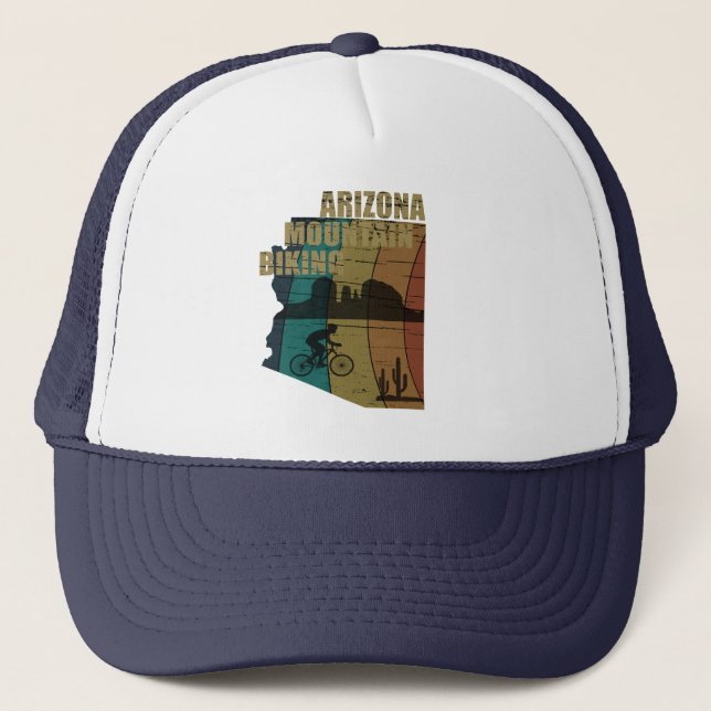 Arizona mountain biking trucker hat (Front)