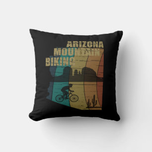 Arizona mountain biking vintage cushion