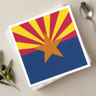 Arizona Napkins, Arizona Flag party /sports fan Napkin
