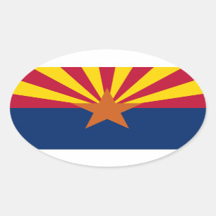 Arizona Oval Flag Sticker