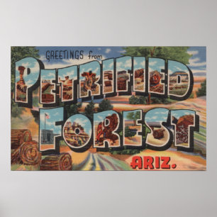Arizona - Petrified Forest - Large Letter Poster