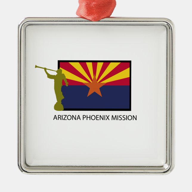 ARIZONA PHOENIX MISSION LDS CTR METAL TREE DECORATION (Front)