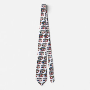 Arizona Picture and USA Flag Text Tie