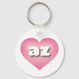 Arizona pink fade heart - I love az Key Ring