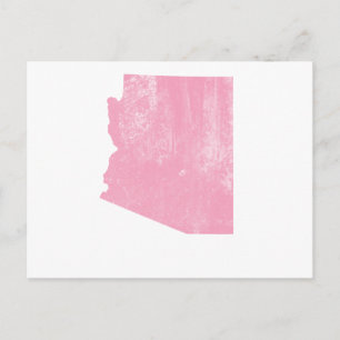 Arizona Pink Vintage Grunge Postcard