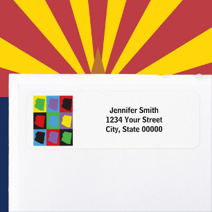 Arizona Pop Art Personalise Return Address Label