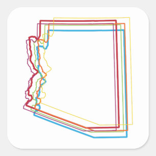 arizona pride blur square sticker