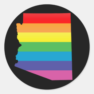 arizona pride. striped. classic round sticker