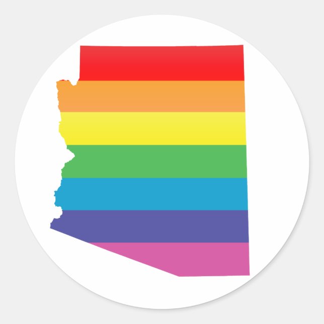 arizona pride. striped. classic round sticker (Front)