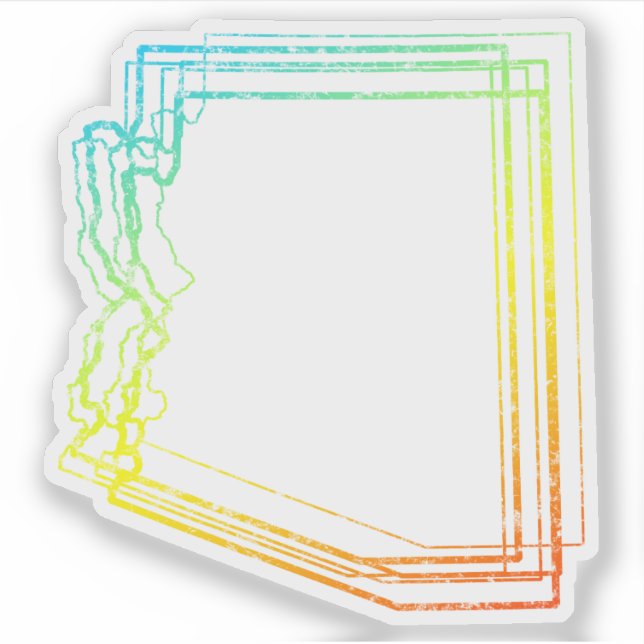 arizona pride striped rainbow blur flag (Front)