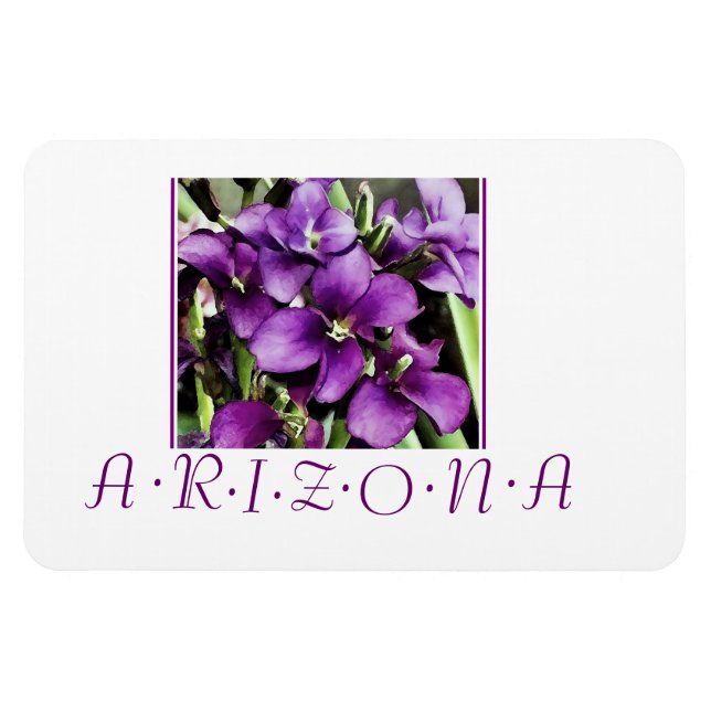 Arizona purple flowers magnet (Horizontal)