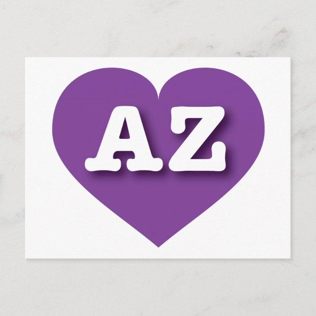 Arizona Purple Heart - I love AZ Postcard (Front)
