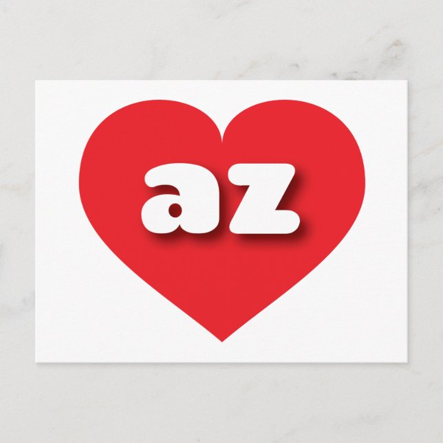 Arizona red heart - I love az Postcard (Front)