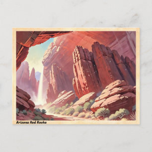 Arizona Red Rocks Vintage Postcard