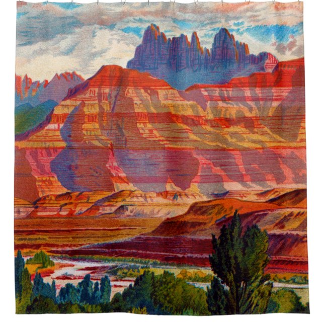Arizona Red Shower Curtain (Front)