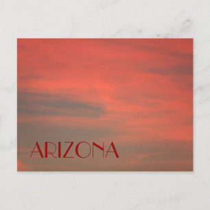 ARIZONA Red Sky Postcard