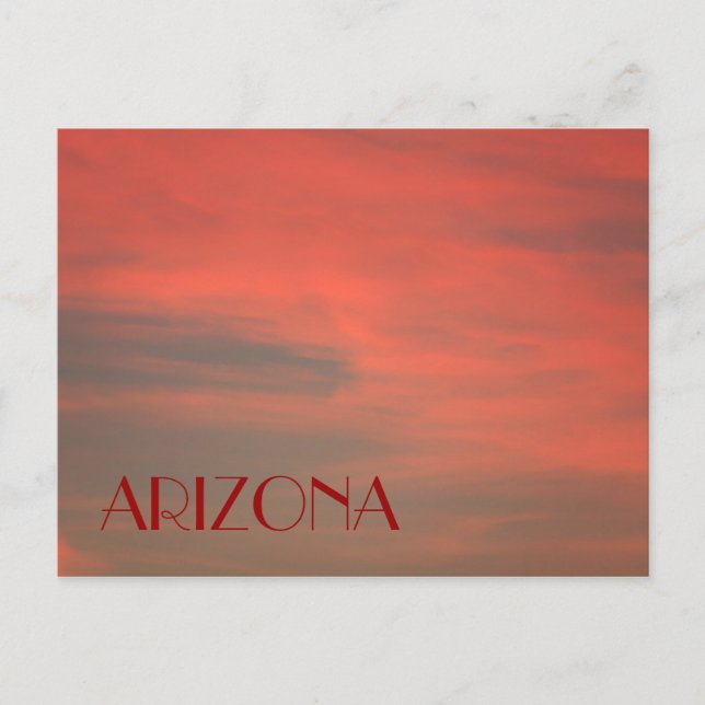 ARIZONA Red Sky Postcard (Front)