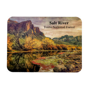 Arizona River Sonoran Desert Mountains Digital Art Magnet