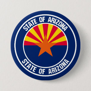 Arizona Round Emblem 7.5 Cm Round Badge