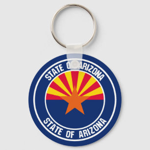 Arizona Round Emblem Key Ring