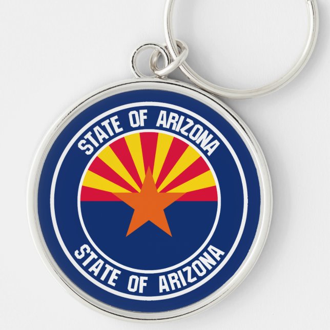 Arizona Round Emblem Key Ring (Front)