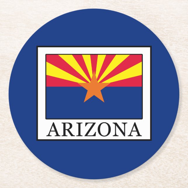 Arizona Round Paper Coaster (Front)