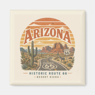Arizona Route 66 Desert Highway Travel Magnet