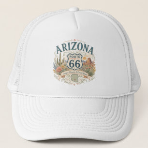 Arizona Route 66 Desert Road Trip Vintage Style Trucker Hat