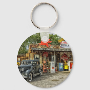 Arizona Route 66 rustic retro store Key Ring