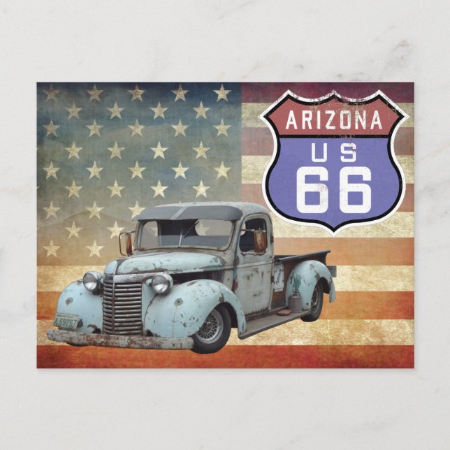 Arizona  Route 66 sign postcard (Front)