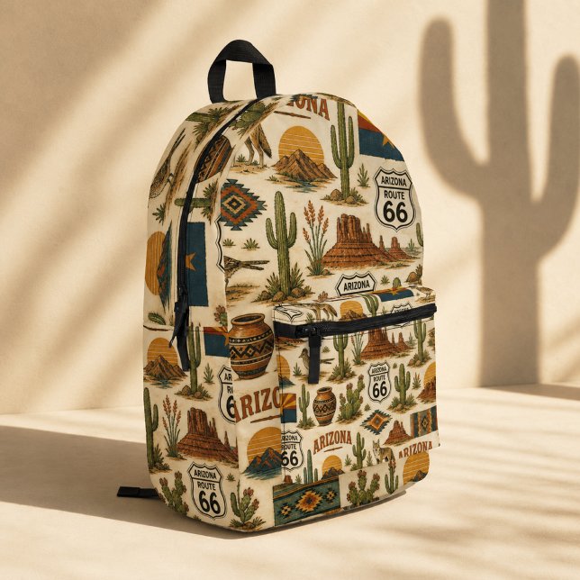 Arizona Route 66 Trail Trekker Printed Backpack (Creator Uploaded)