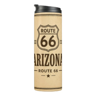 Arizona Route 66 Vintage Coffee Travel Thermal Tumbler