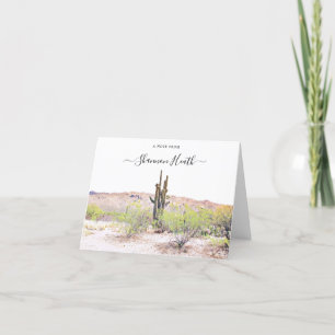 Arizona Saguaro Cactus Personalised Note Card