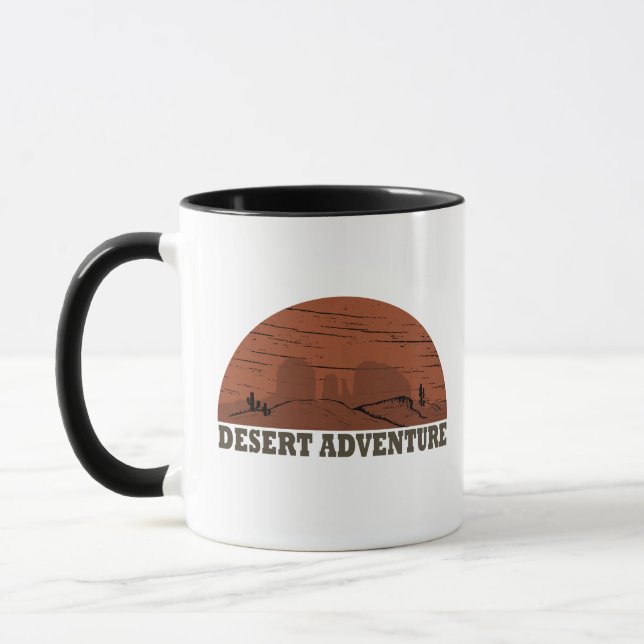 Arizona Sedona Desert landscape sunset vintage Mug (Left)