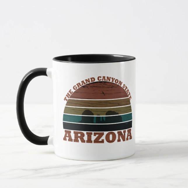 Arizona sedona Grand canyon landscape retro Mug (Left)
