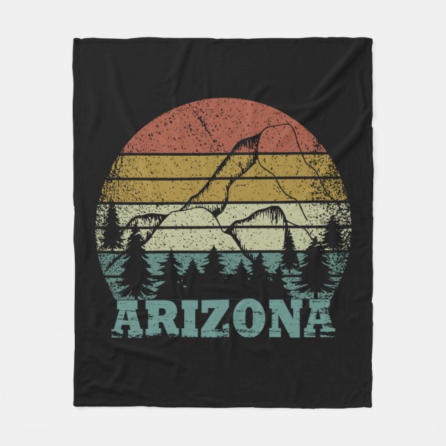 Arizona Sedona landscape az vintage Fleece Blanket (Front)