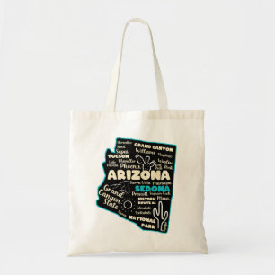 Arizona Sedona map arizona state usa tourism Tote Bag