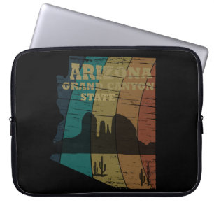 Arizona Sedona map grand canyon landscape retro Laptop Sleeve