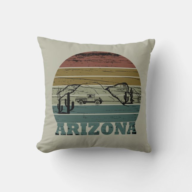 Arizona Sedona vintage sunset retro az Cushion (Front)