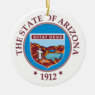 Arizona sign ceramic ornament